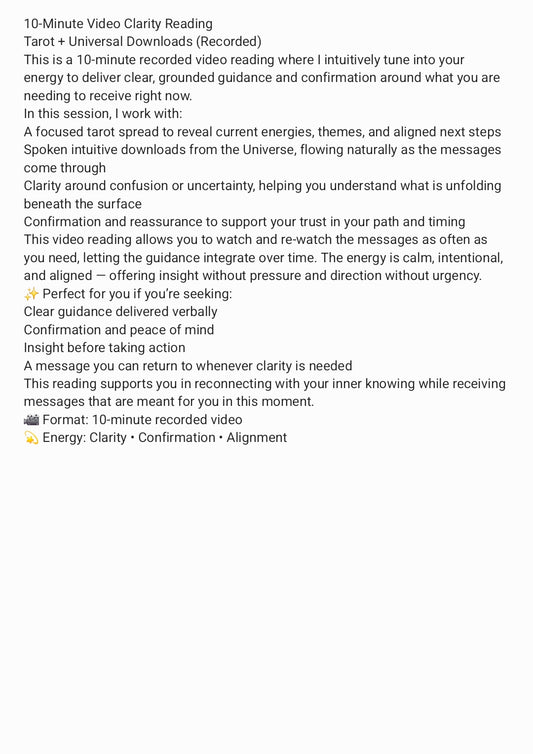 10 Minute Video Expression