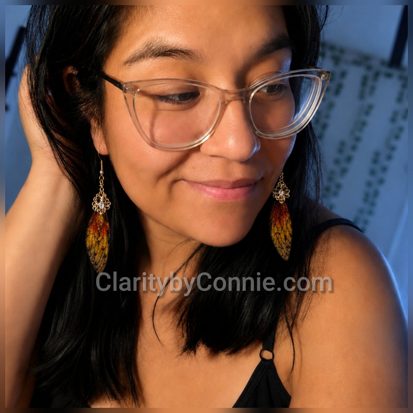 Golden Butterfly Wing Earrings ✨🦋