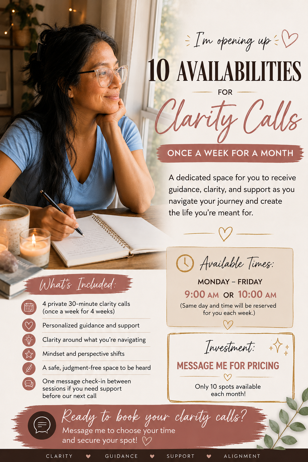Weekly Clarity Calls | 4-Week Support Offer